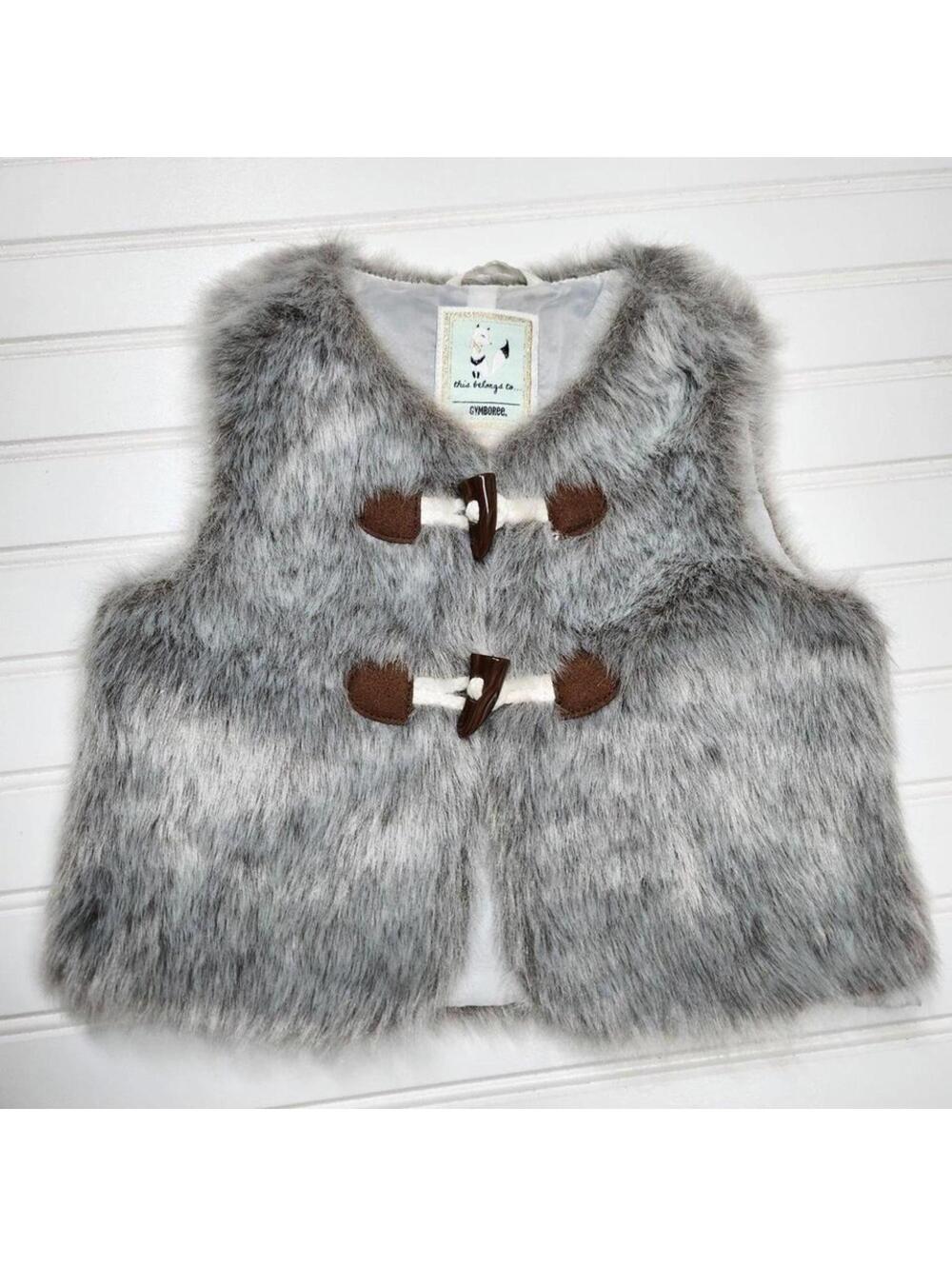 Adorable Kids' Faux Fur Vest with Toggle Closures